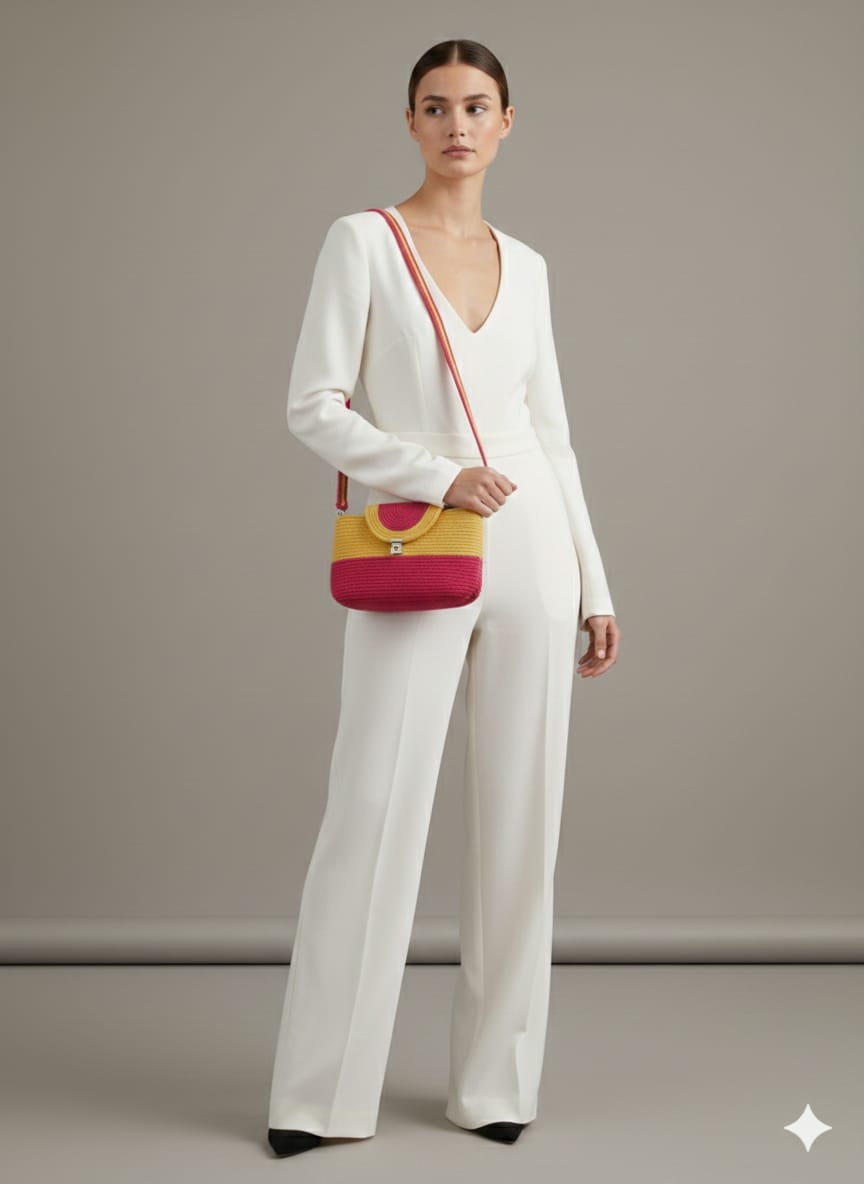 Artisan Woven Crossbody Bag - Image 4