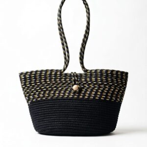 Midnight Gold Classic Rope Tote