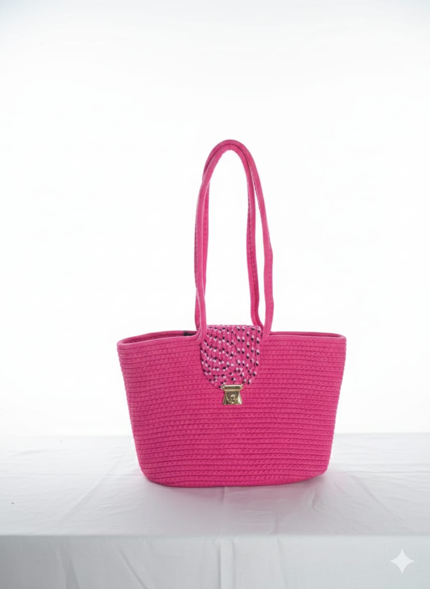 Blush Charm Handmade Tote Bag