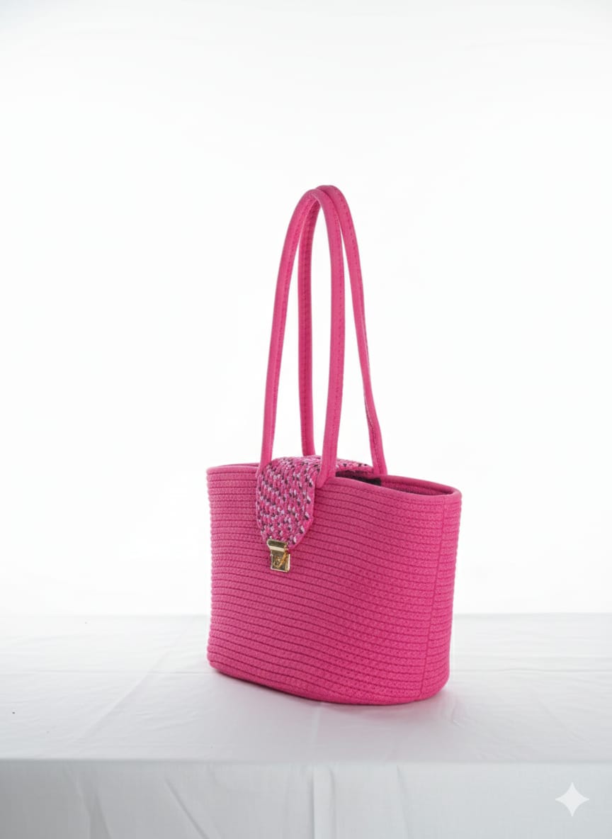 Blush Charm Handmade Tote Bag - Image 2