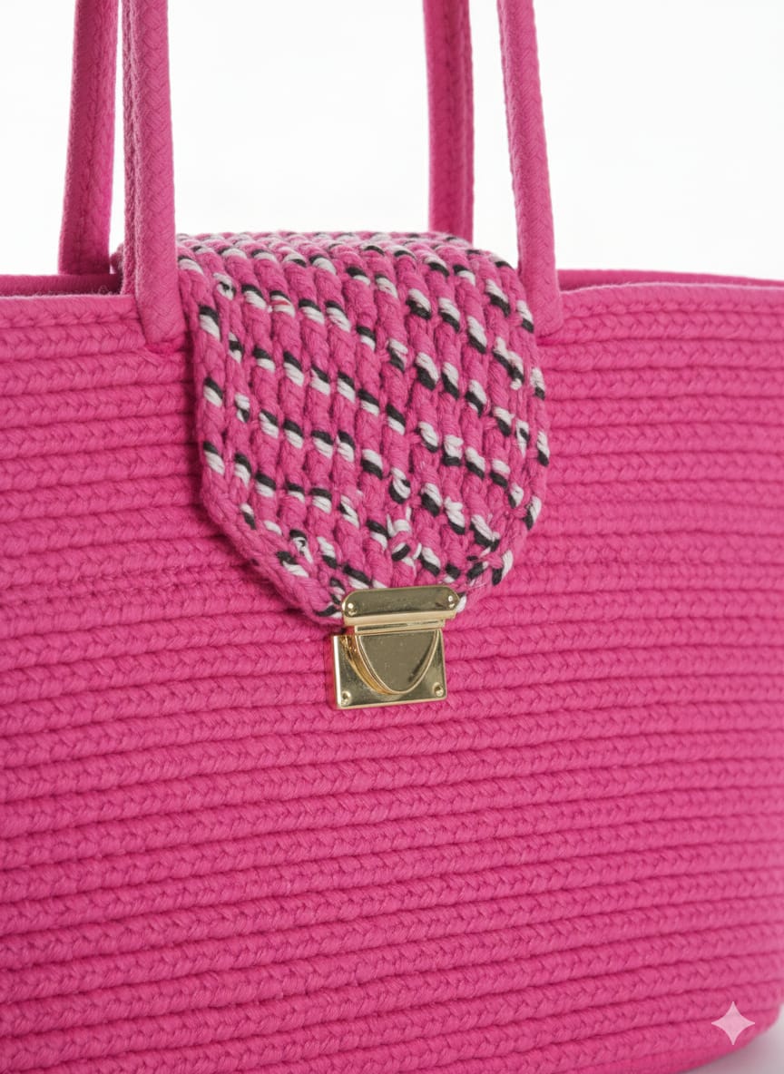 Blush Charm Handmade Tote Bag - Image 3