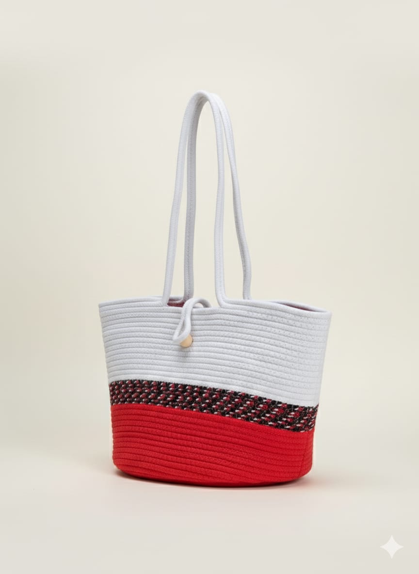 Classic Crochet Pattern Tote Bag - Image 2