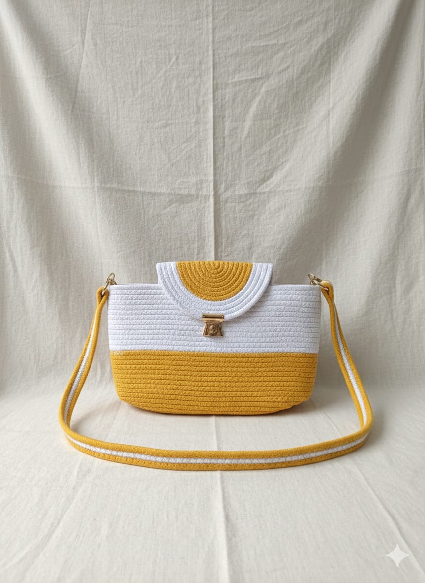 Sunshine Crochet Sling Bag - Image 3