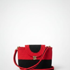 Ruby Noir Crochet Sling Bag