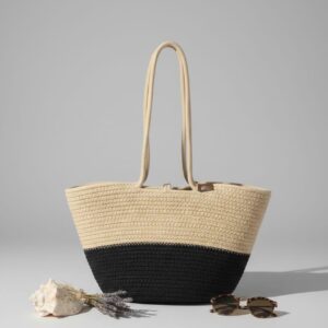 Classic Duo Crochet Tote Bag